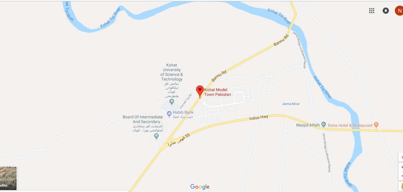 Model Town Kohat Location Map